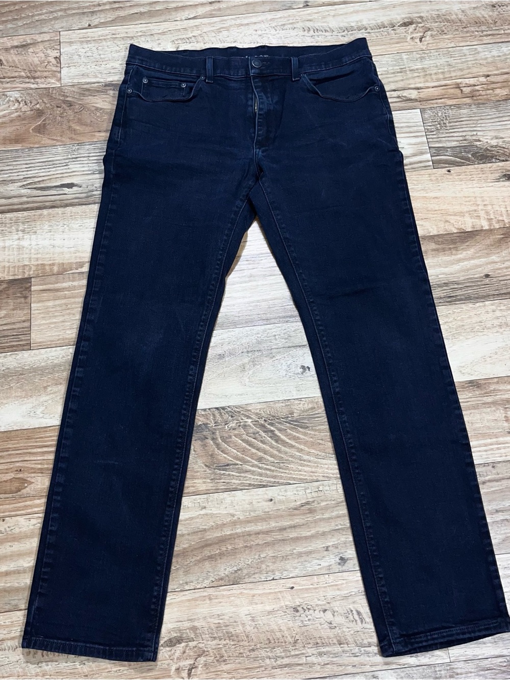 Mott And Bow Men Jeans 34x30 Black Blue Dark Wash Slim Fit 5 Pocket Stretch